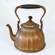 Antique Paneled Copper Tea or Water Kettle