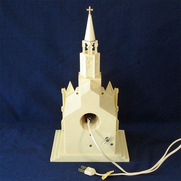 Paramount Raylite 1950s Musical Lighted Christmas Church In Box #5