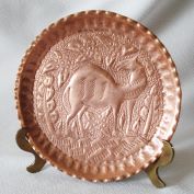 Persian Repousse Copper Camel Plate