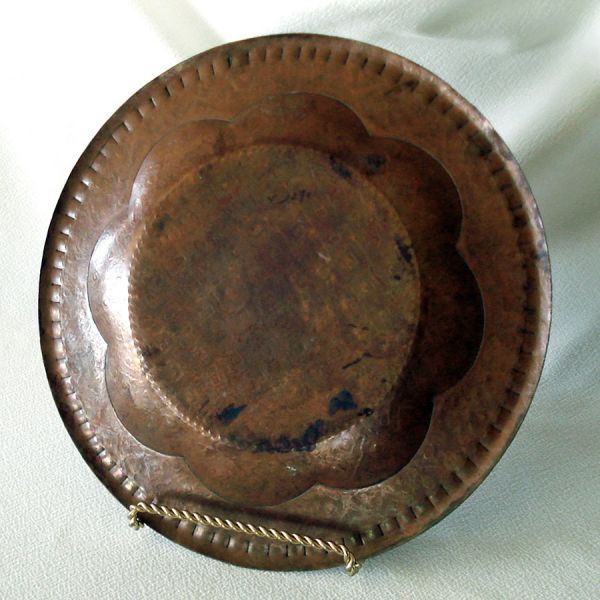 Finely Chased Persian Copper Charger Plate #2