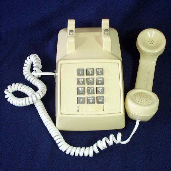 Cream Touch Tone PacTel Desk Telephone Working #2