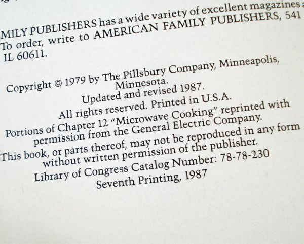 Pillsbury Kitchens Family Cookbook 1987 Hardcover #3