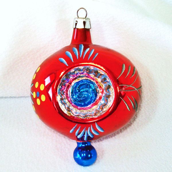 Poland Fancy Double Indent Glass Christmas Ornament #2