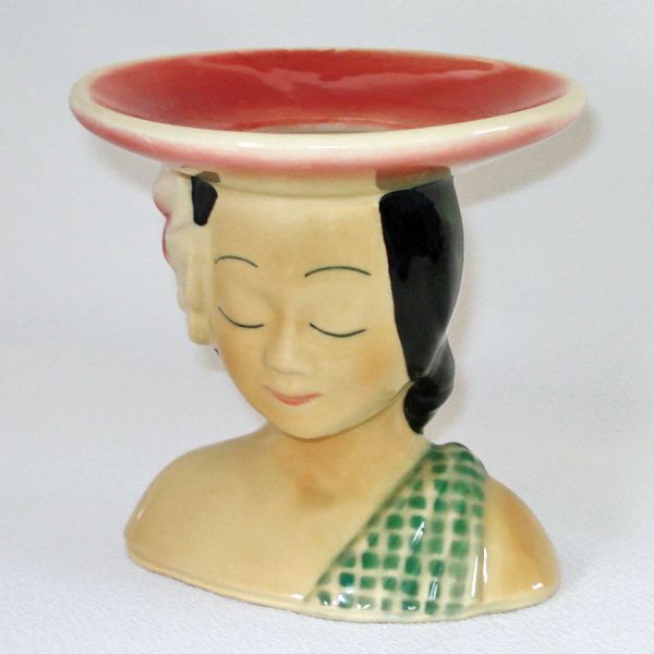 Shawnee Pottery Polynesian Girl Lady Head Vase #3