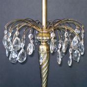 Waterfall Canopy Lamp Fitting With 36 Crystal Prisms