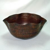 Arts and Crafts Hand Wrought Oval Copper Bowl