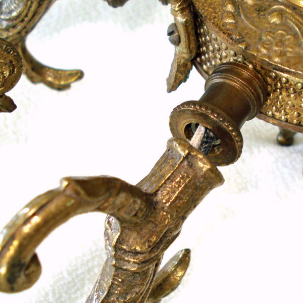 Spanish Brass 6 Arm Chandelier For Restoration or Parts #5