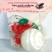 1960s Christmas Ornament Craft Kit Ribbon Fabric Flowers