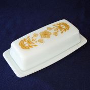 Pyrex Butterfly Gold Butter Dish