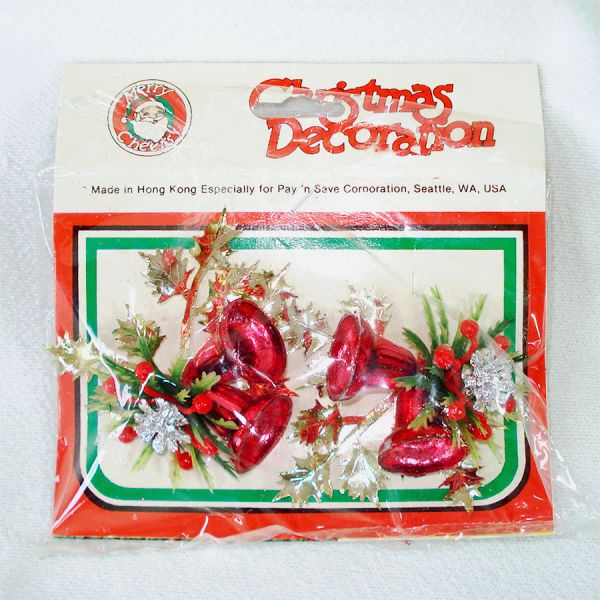 1960s Christmas Bells Gift Ties in Sealed Package #1