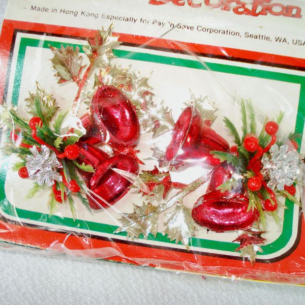 1960s Christmas Bells Gift Ties in Sealed Package #2