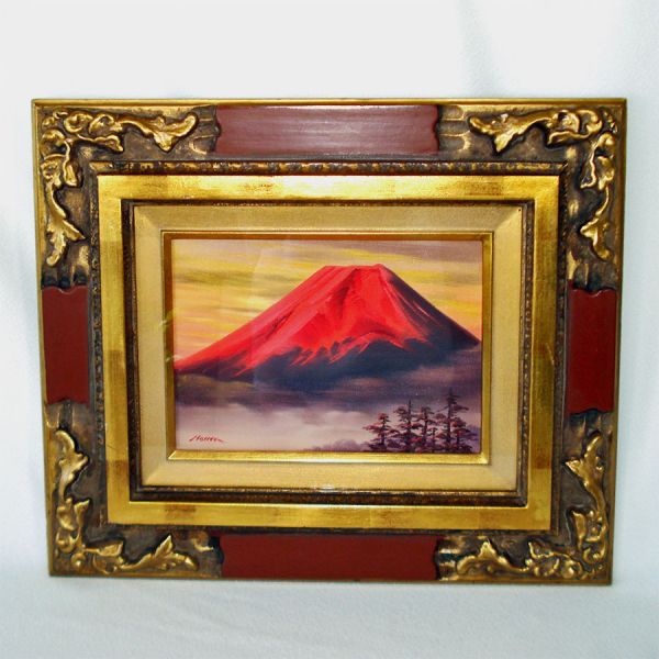 Framed Mount Fuji Painting 16 by 13 Inches