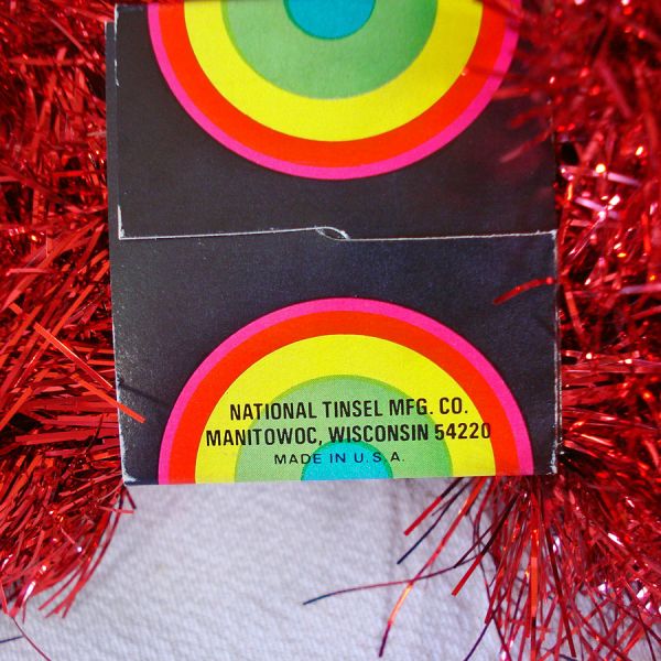 National Tinsel 3 Packs Red Christmas Tinsel Garland #2