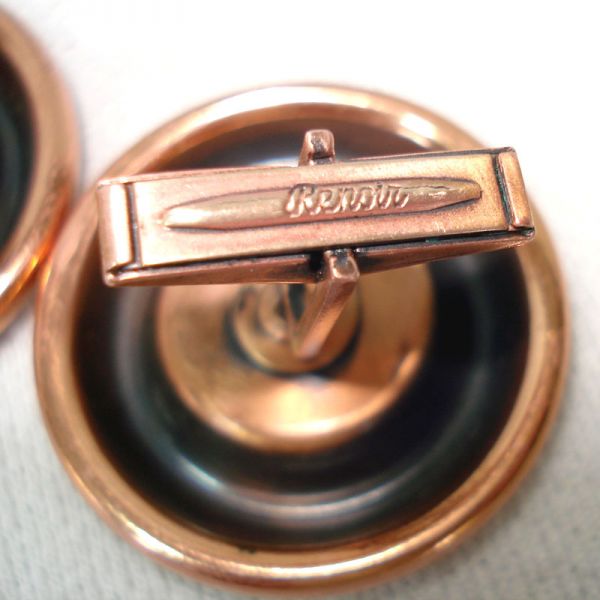 Renoir Modernist Spiral Coils Solid Copper Cufflinks #3