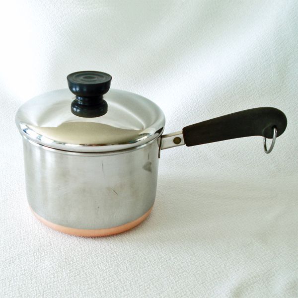 Revere Copper Clad Stainless 1.5 Qt Tall Covered Saucepan #2