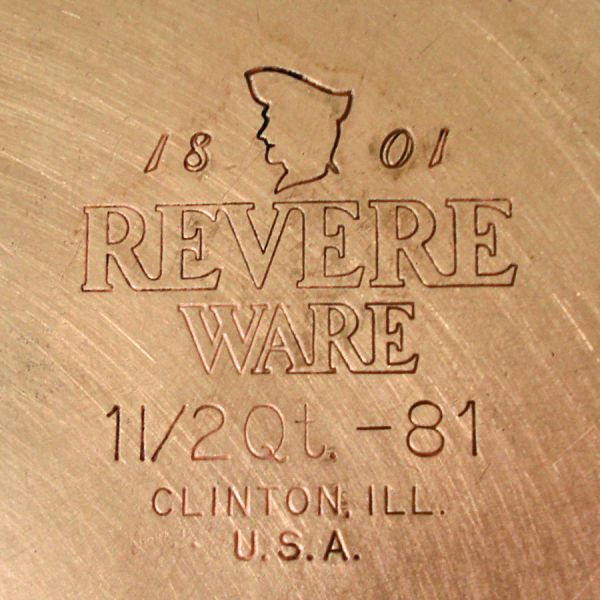 Revere Copper Clad Stainless 1.5 Qt Tall Covered Saucepan #5