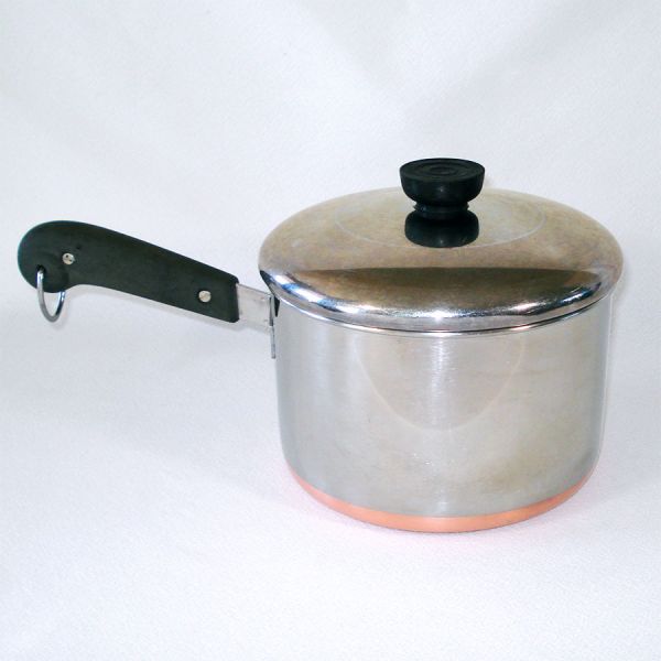 Revere Ware Copper Clad Stainless Steel 3 Quart Covered Saucepan