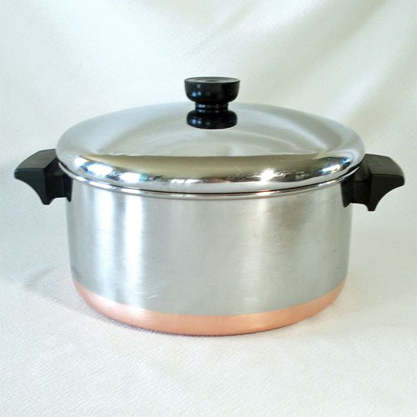 Revere Ware Copper Clad Stainless 4 Qt Covered Sauce Pot