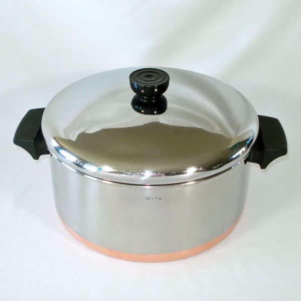 Revere Ware Copper Clad Stainless 4 Qt Covered Sauce Pot #2