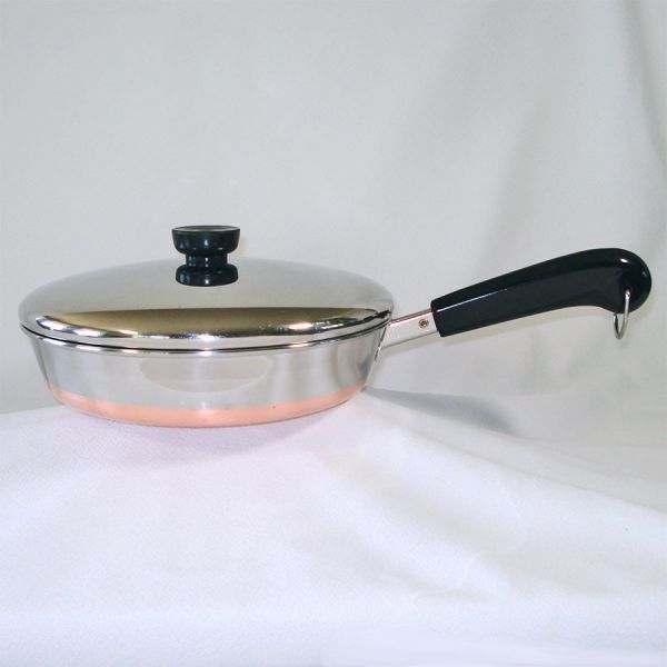 Revere Ware Copper Clad Stainless 9 Inch Covered Skillet