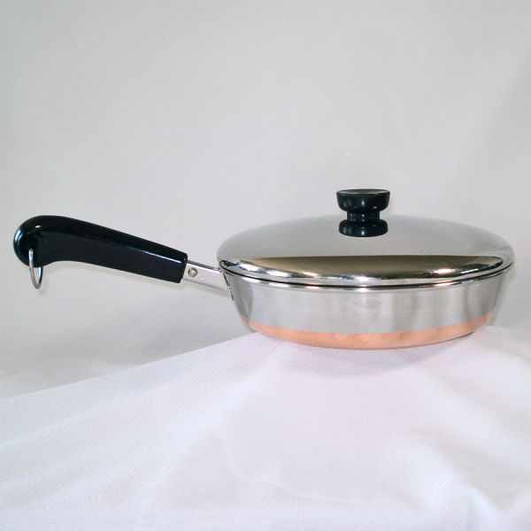 Revere Ware Copper Clad Stainless 9 Inch Covered Skillet #2