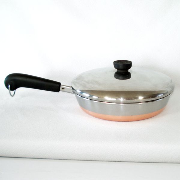 Revere Ware Copper Clad Stainless 9 Inch Covered Skillet