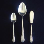 Adoration Rogers Silverplate Master Butter Knife, Serving Spoon, Teaspoon