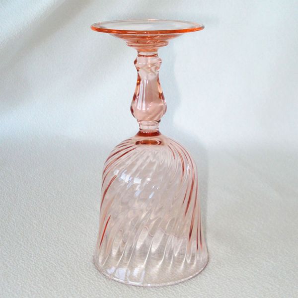 Arcoroc Rosaline Pink Swirl Water Goblets #2