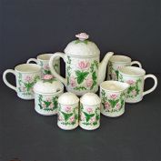 Ceramic Roses 1980s Tea or Coffee Set in Original Box