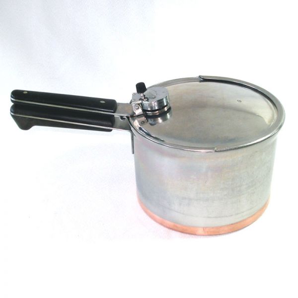 1940s Revere Ware Copper Clad 4 Quart Pressure Cooker