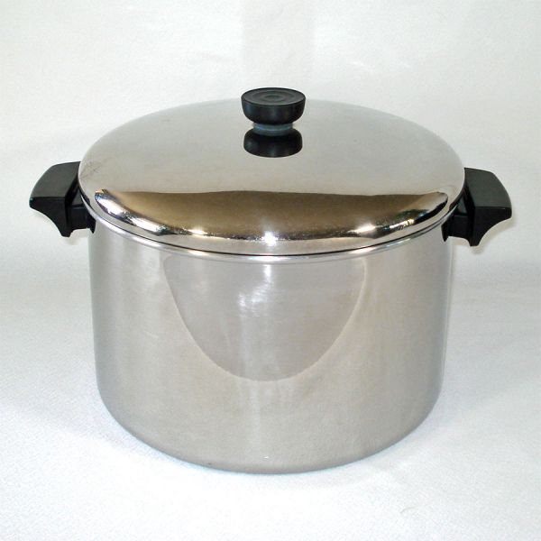 Revere Ware All Stainless Steel 8 Quart Covered Stock Pot