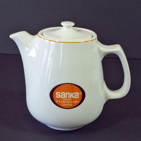 Sanka Restaurant Instant Coffee Pot By Hall China #2
