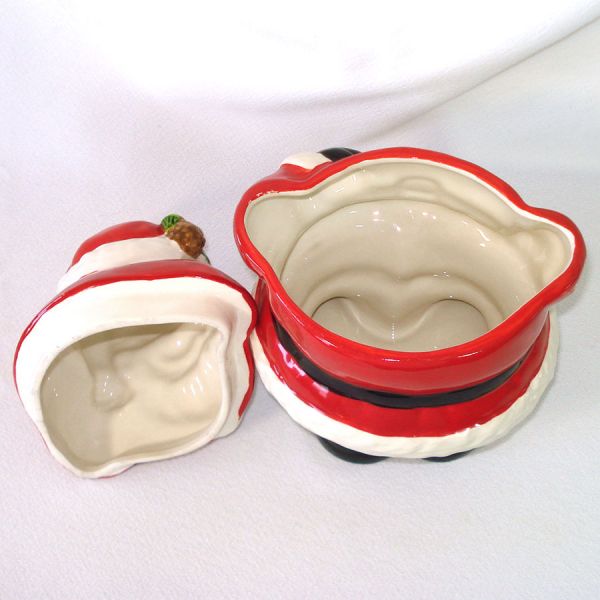 Ceramic Santa Claus Christmas Cookie Jar #3