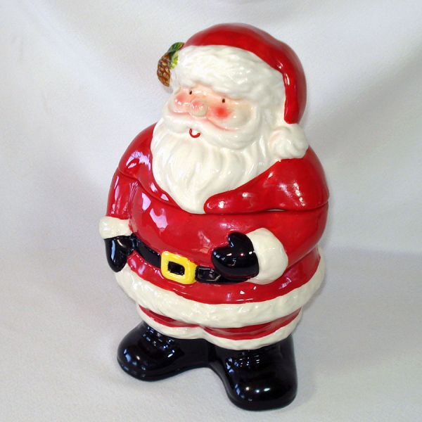 Ceramic Santa Claus Christmas Cookie Jar #5