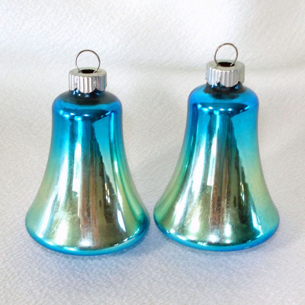 Shiny Brite Shaded Ombre Shapes Glass Christmas Ornaments #2