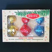 Box Shiny Brite Hourglass Mesh Netting Christmas Ornaments