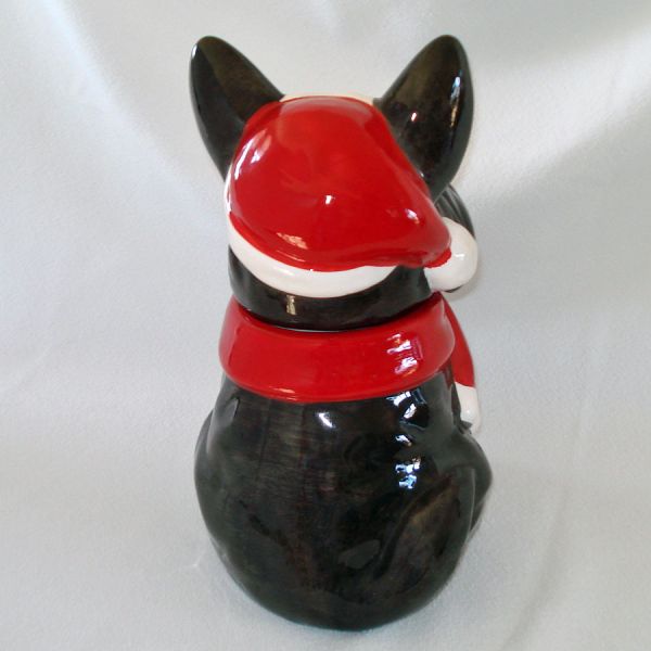 Scottie Dot in Santa Cap Ceramic Cookie Jar #3