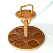 Wood Caddy Holder For Siesta Ware Western Glass Tumblers