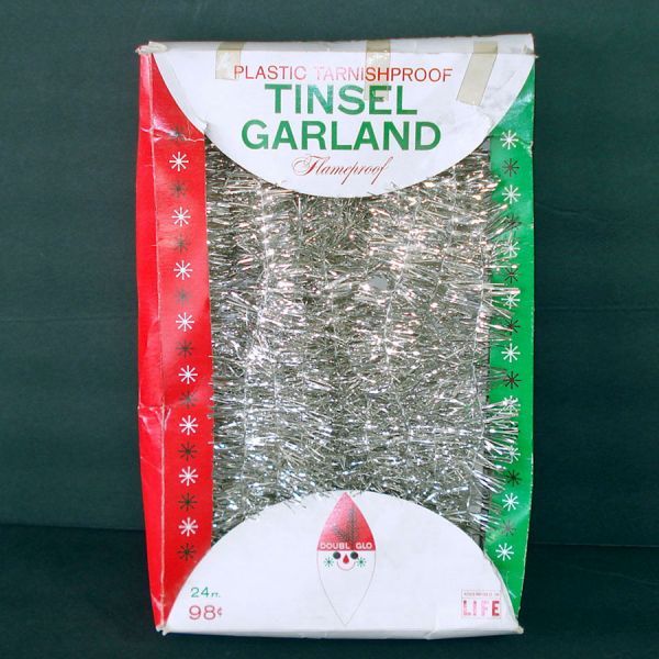 3 Boxes 1960s Metallic Silver Christmas Tinsel Garland 74 Feet #2
