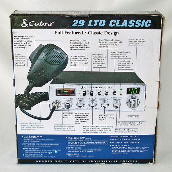 Cobra 29 LTD Classic 40 Channel CB Radio Unused in Box #2