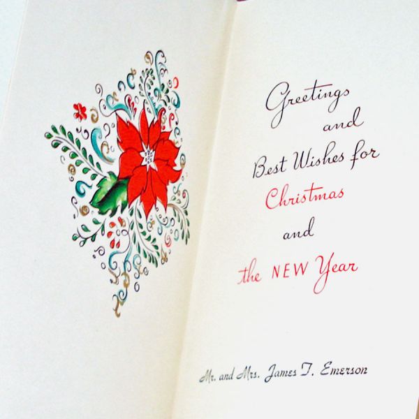 1950s Salesman Sample Christmas Cards Fold Out Display Book #5