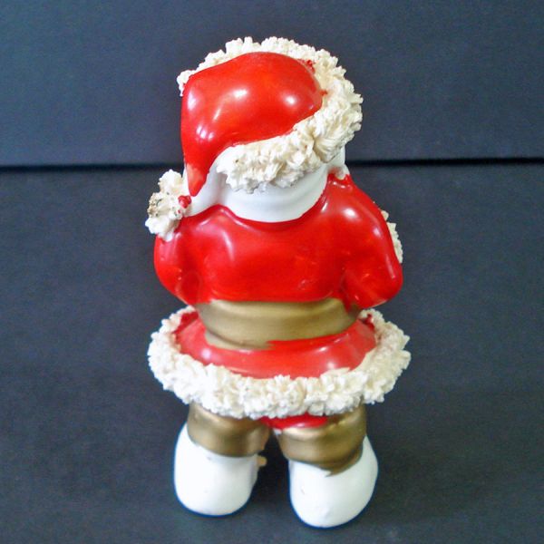 Ceramic Spaghetti Santa Claus With Dove Christmas Figurine #2