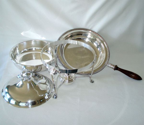 Antique Friedman Silverplate Chafing Dish #2