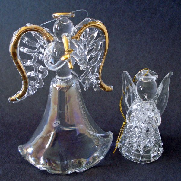 Box 8 Spun Glass Angel Christmas Ornaments Plus Two #4