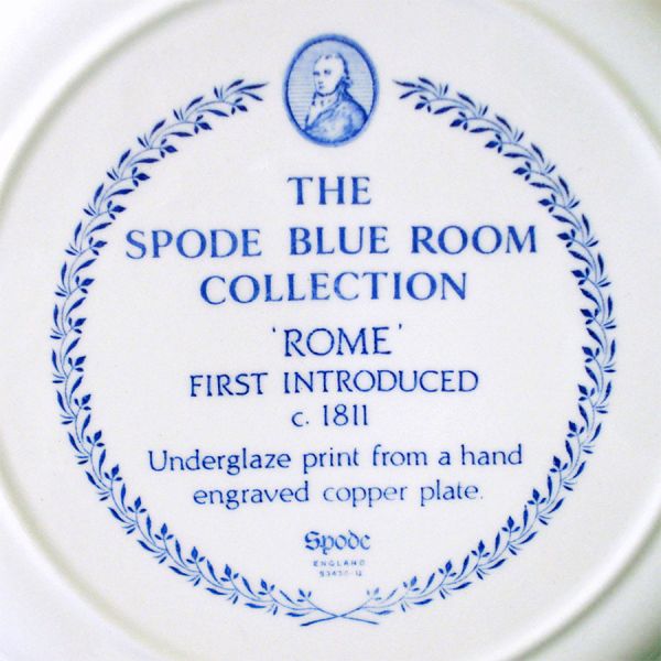 Spode Blue Room Rome Transferware Plate #2