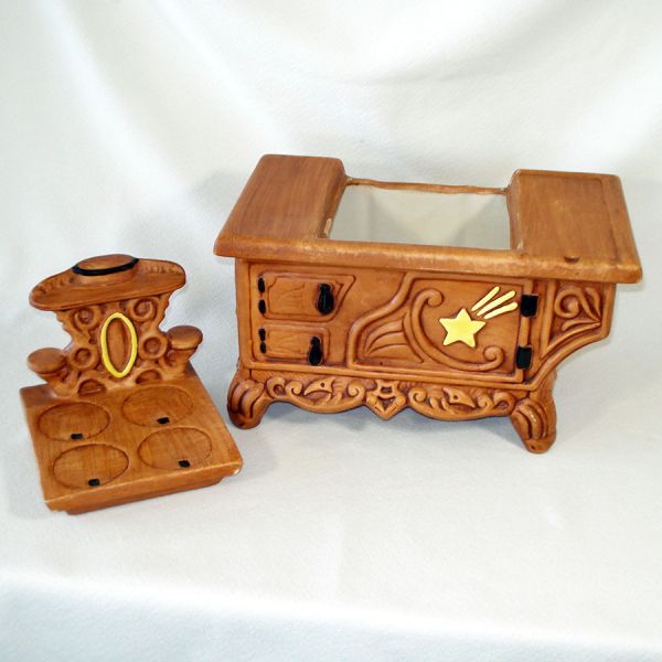Twin Winton Wood Stove Cookie Jar #6