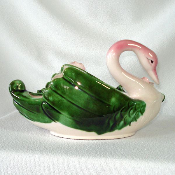Royal Sealy Swan With Roses Planter #2