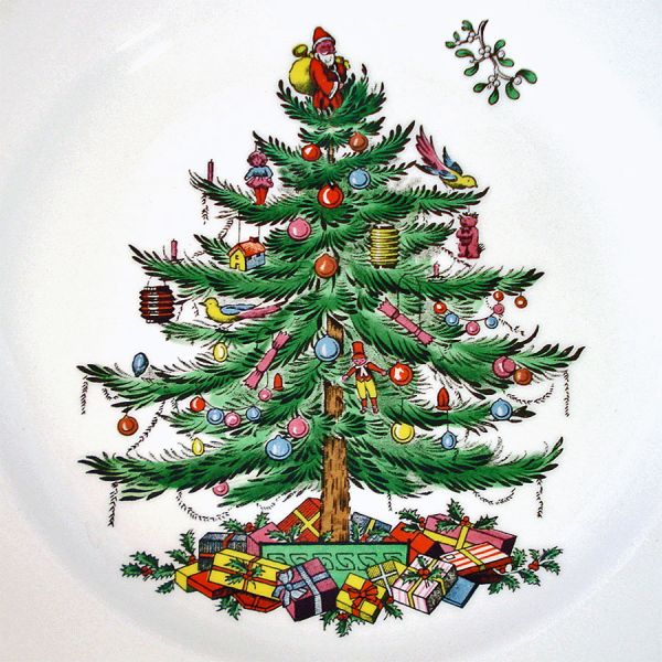 Spode Christmas Tree Salad Plates Set of 4 #2