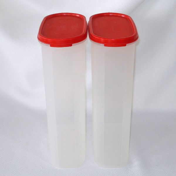 Pair Tupperware Modular Mates Tall Storage Canister Containers #2