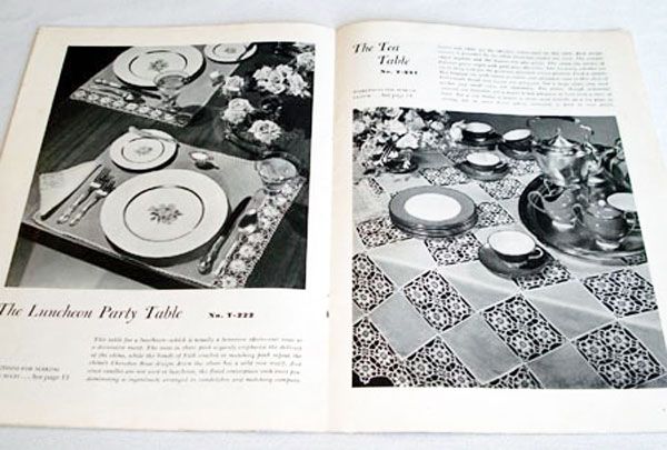 Pair Tablecloths, Table Linens Crochet Pattern Booklets #3